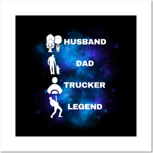 Funny gift for husband, father, driver or legends. Posters and Art